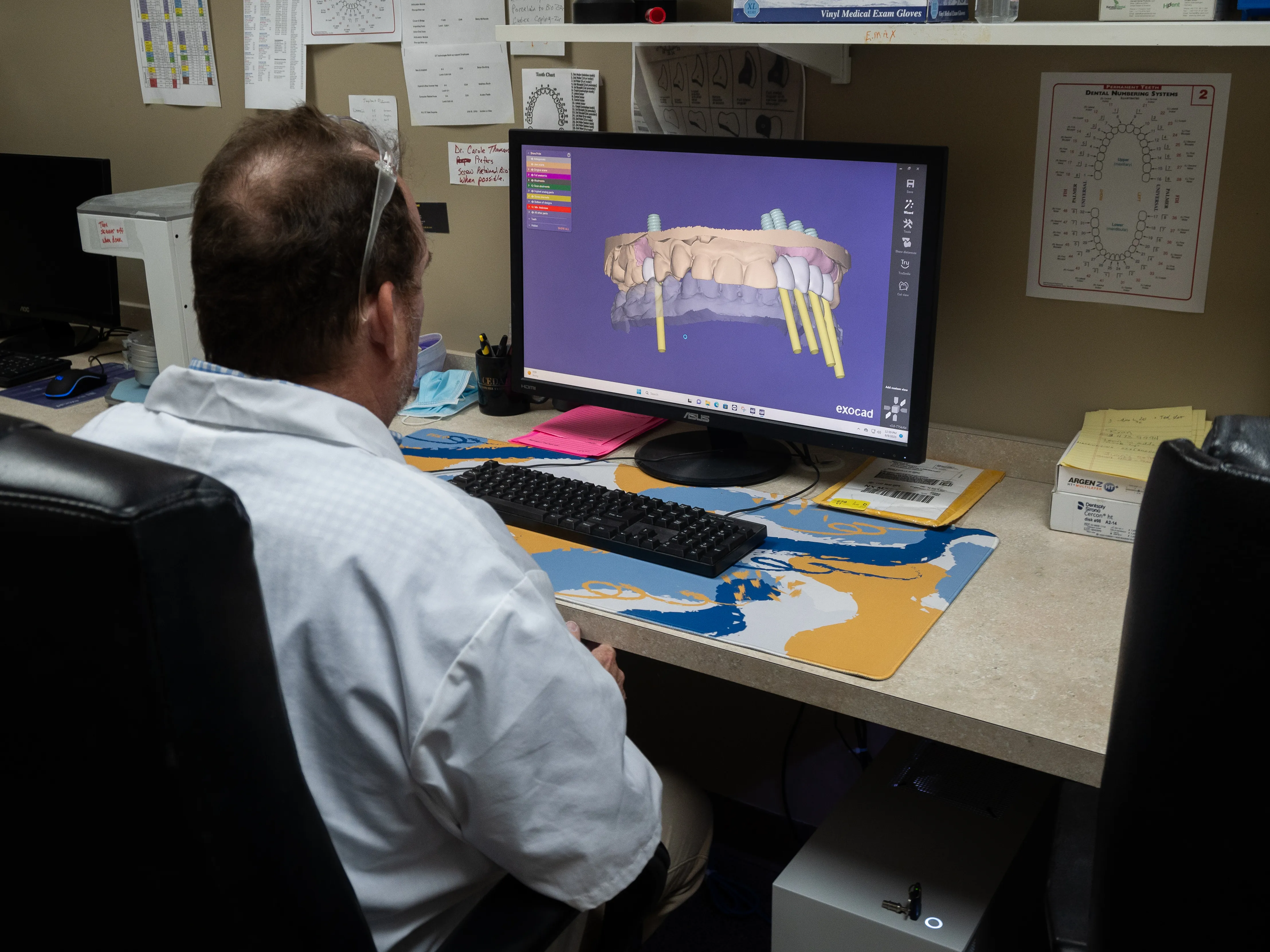 A Capstone technician at work in the lab